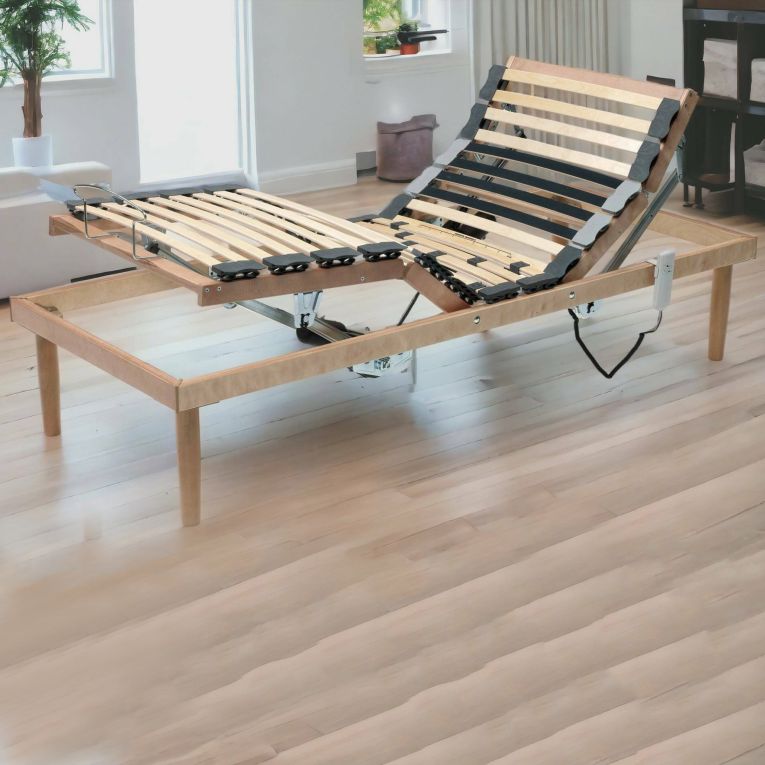 Rete letto singolo Arby, Rete ortopedica reclinabile motorizzata, Cm 80x190h 34