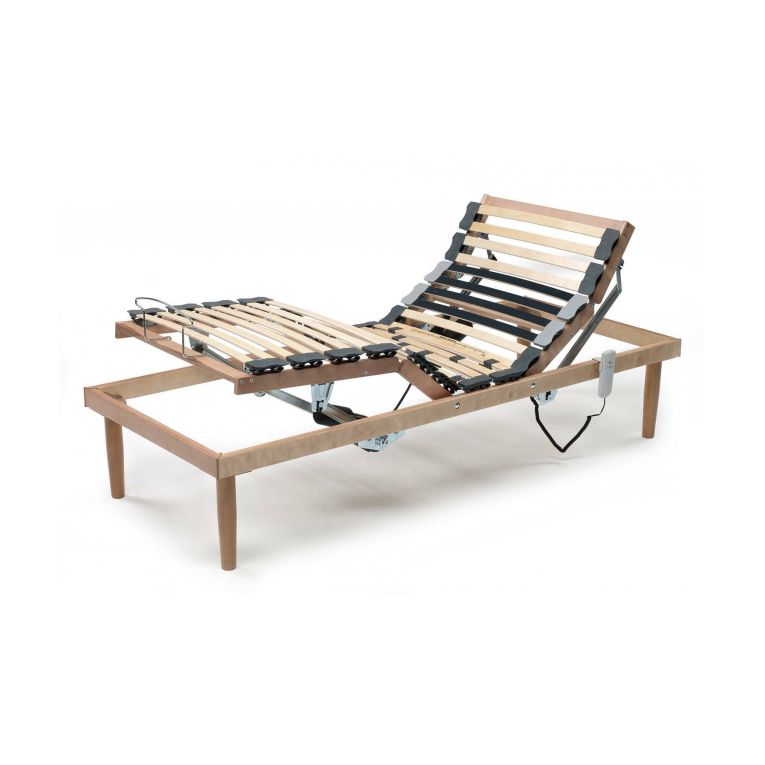 Rete letto singolo Arby, Rete ortopedica reclinabile motorizzata, Cm 80x190h 34