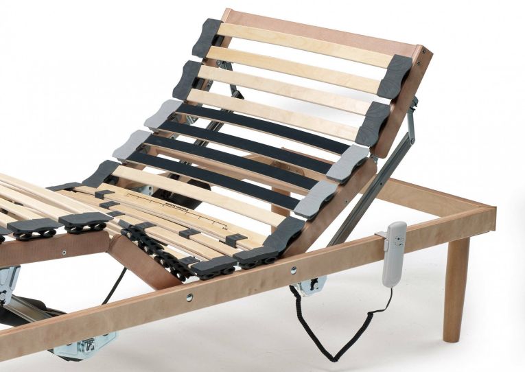 Rete letto singolo Arby, Rete ortopedica reclinabile motorizzata, Cm 80x190h 34