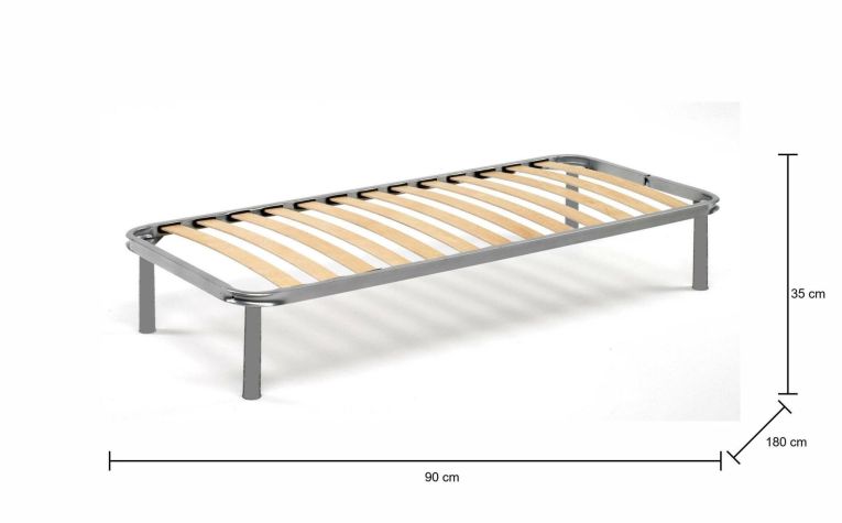 Rete letto singolo Dgori, 100% Made in Italy, Cm 90x180h 34