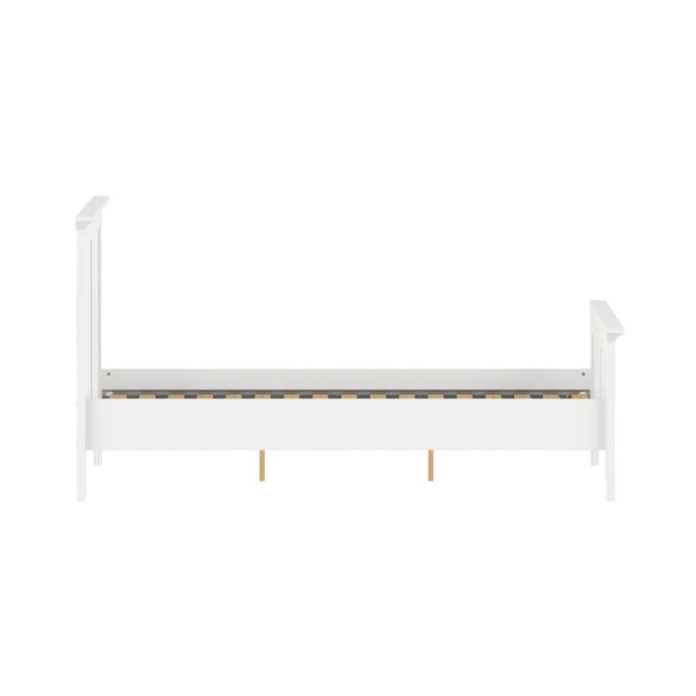Rete letto singolo Gasparde, Base per letto, Rete a doghe, Doghe per struttura letto, 158x211 h110 cm, Bianco