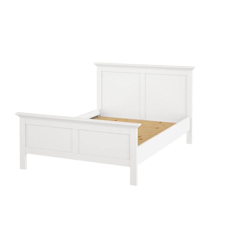 Rete letto singolo Gasparde, Base per letto, Rete a doghe, Doghe per struttura letto, 158x211 h110 cm, Bianco