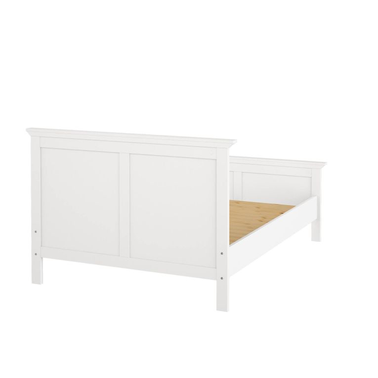 Rete letto singolo Isaure, Base per letto, Rete a doghe, Doghe per struttura letto, 158x201 h110 cm, Bianco