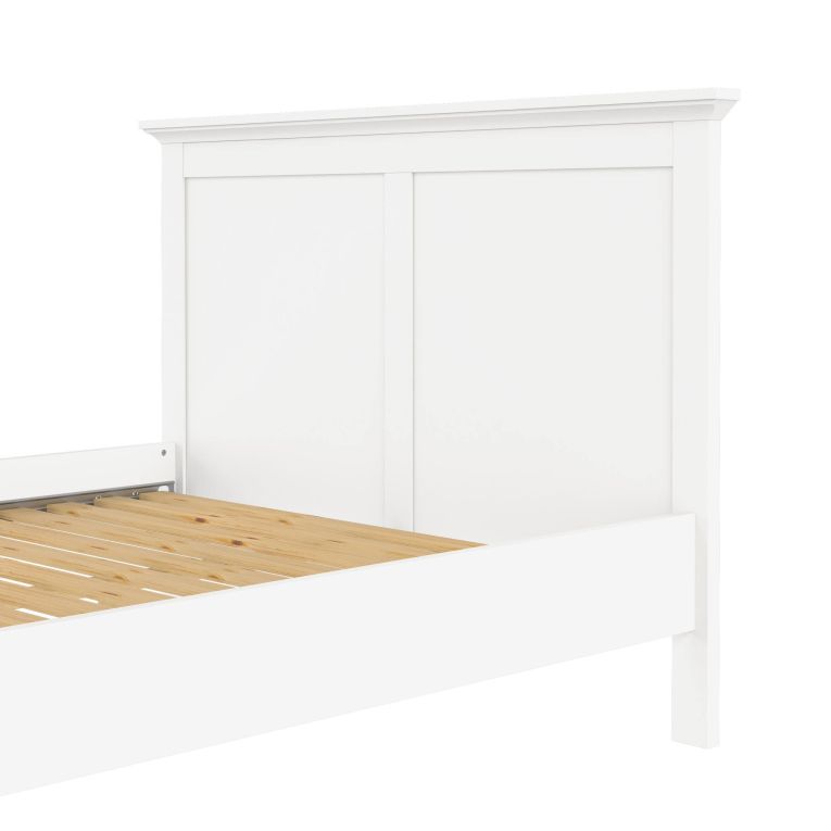 Rete letto singolo Isaure, Base per letto, Rete a doghe, Doghe per struttura letto, 158x201 h110 cm, Bianco