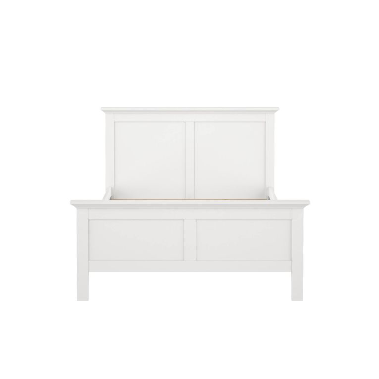 Rete letto singolo Isaure, Base per letto, Rete a doghe, Doghe per struttura letto, 158x201 h110 cm, Bianco