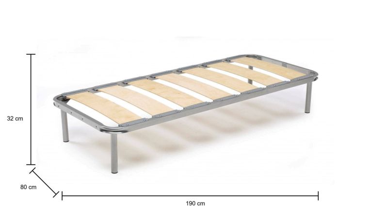 Rete letto singolo Mariaclaudia, Rete ortopedica a doghe larghe, 100% Made in Italy, Cm 80x190h 31