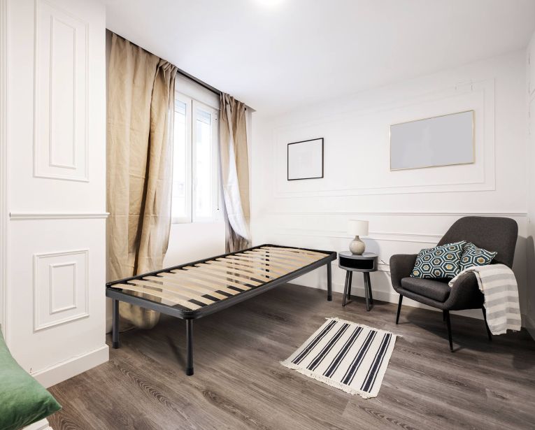 Rete letto singolo Pia, Rete ortopedica a 14 doghe, 100% Made in Italy, 80x190h38 cm
