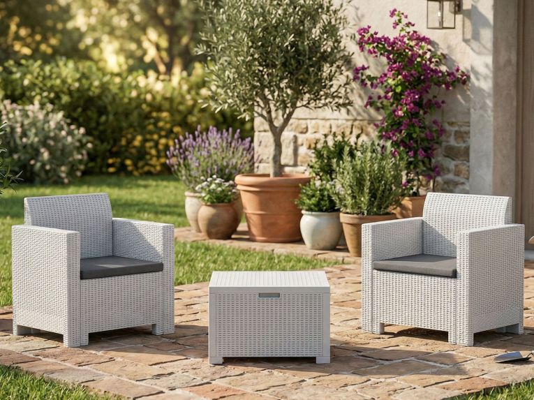 Salotto da esterno poltrone bianco - Apis