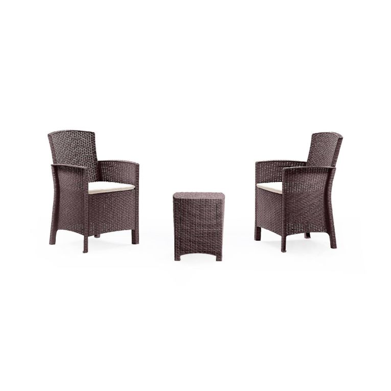 Salotto da esterno poltrone marrone - Armin