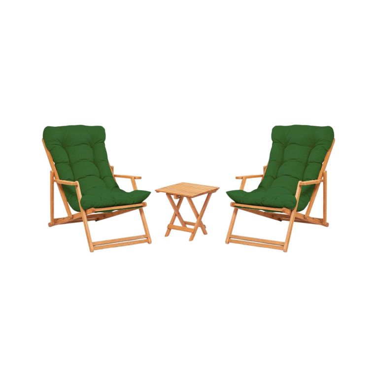 Salotto da esterno poltrone vernice preservante per legno a base d'acqua verde - Biagio