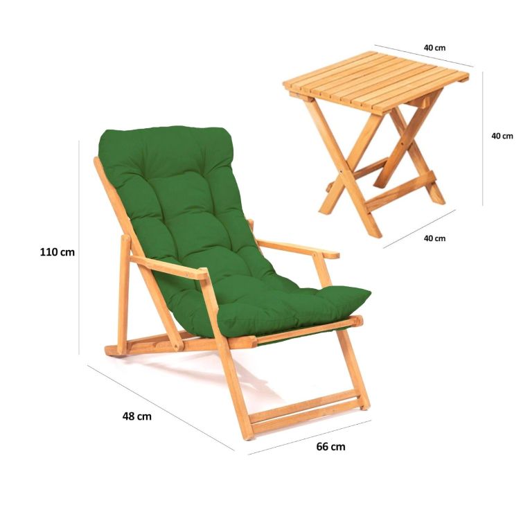 Salotto da esterno poltrone vernice preservante per legno a base d'acqua verde - Biagio