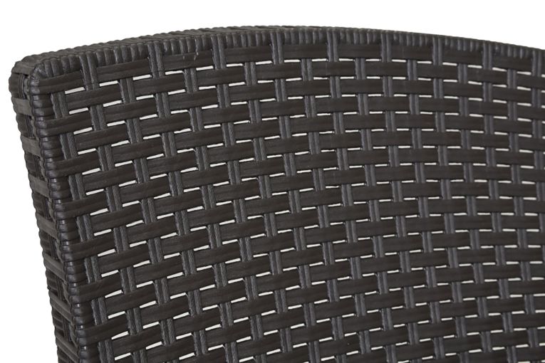 Salotto da terrazza poltrone e divano effetto rattan antracite - Eustachia