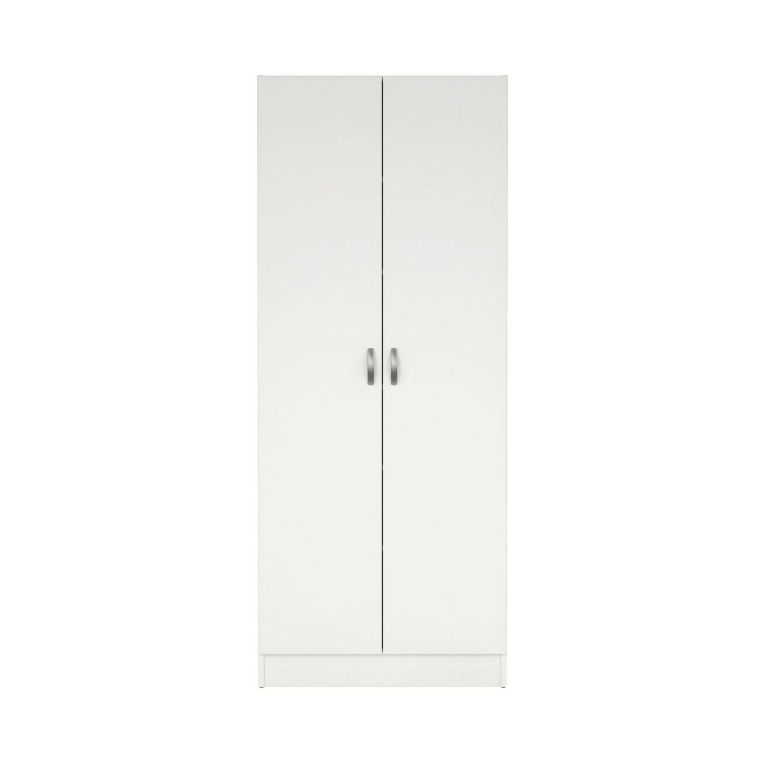Scarpiera 2 ante bianca 69x170h cm con ripiani regolabili - Erinni