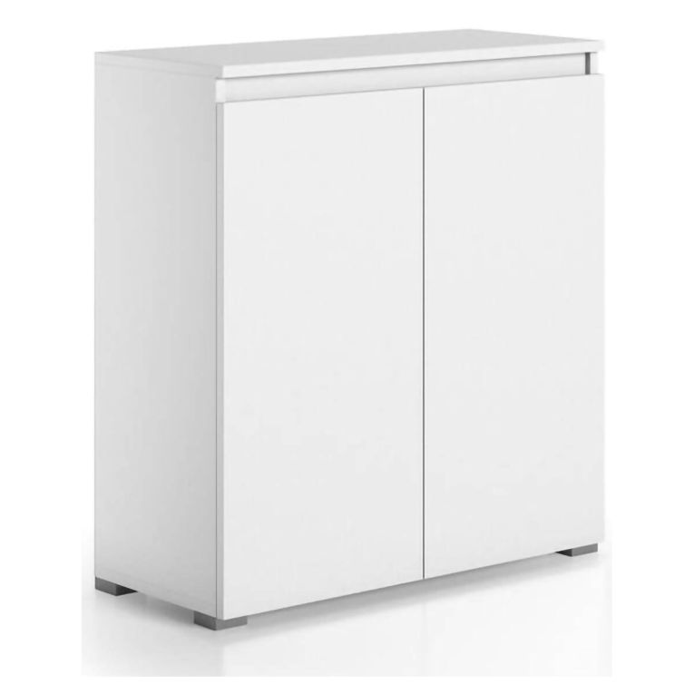 Scarpiera 2 ante bianca 80x102h cm con ripiani regolabili - Astrina