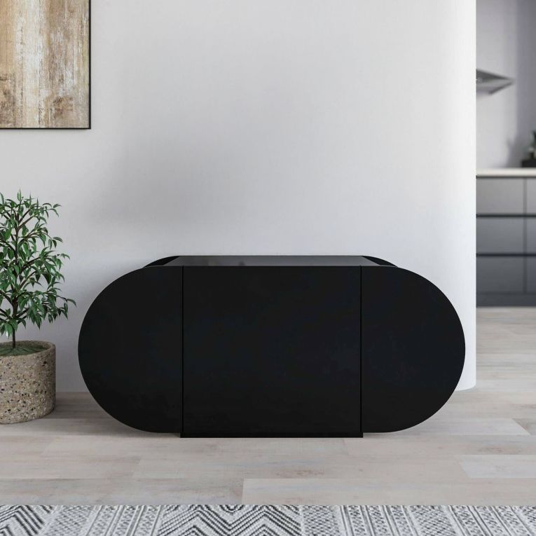 Scarpiera 2 ante nera 110x50h cm - Sequoia