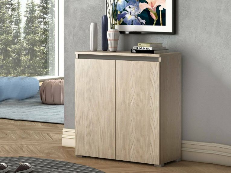 Scarpiera 2 ante olmo 80x102h cm ripiani regolabili - Astrina