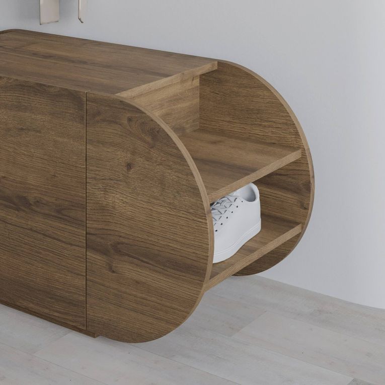 Scarpiera 2 ante quercia 110x50h cm - Sequoia