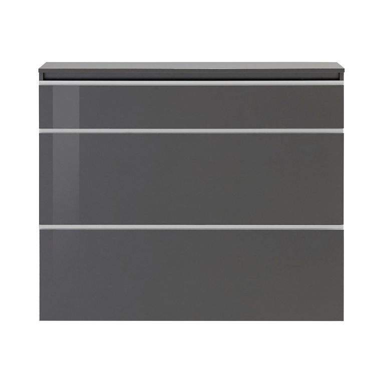 Scarpiera 3 ante antracite lucida 120x108h cm - Amuri