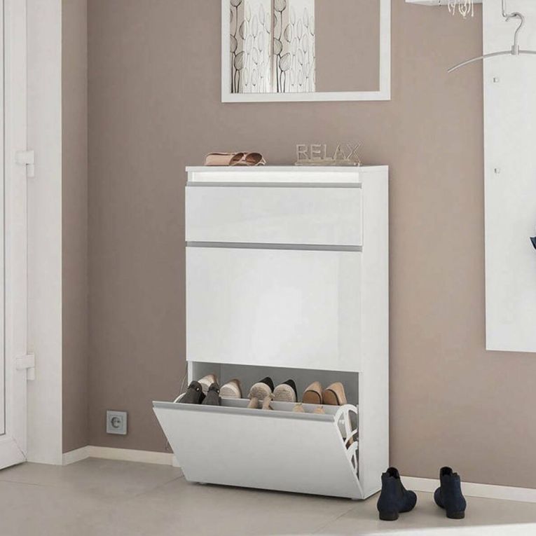Scarpiera 3 ante bianca lucida 60x108h cm - Alejandra