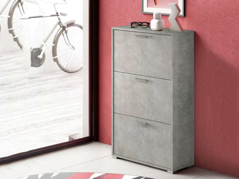 Scarpiera 3 ante cemento 67x112h cm - Axinite