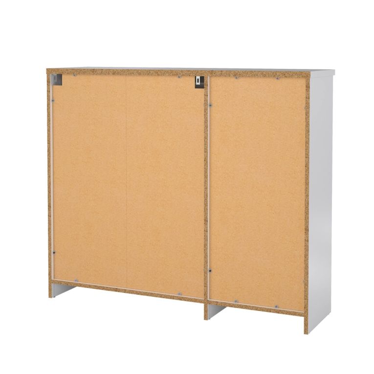 Scarpiera 3 ante e 1 cassetto bianca lucida 108x92h cm - Todd