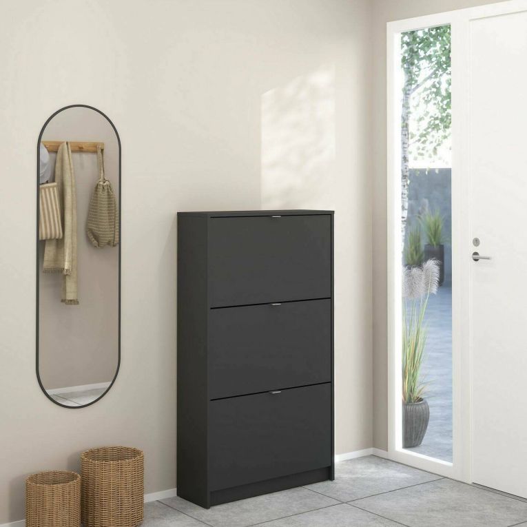 Scarpiera 3 ante grigia 70x123h cm - Irina