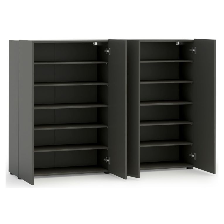 Scarpiera 4 ante antracite 160x115h cm - Doda