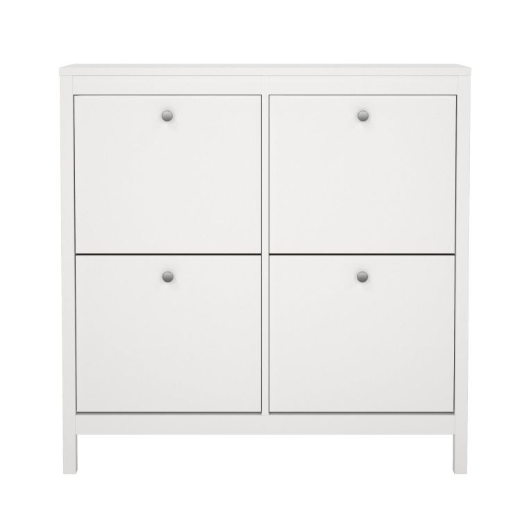 Scarpiera 4 ante bianca 102x102h cm - Actinidia