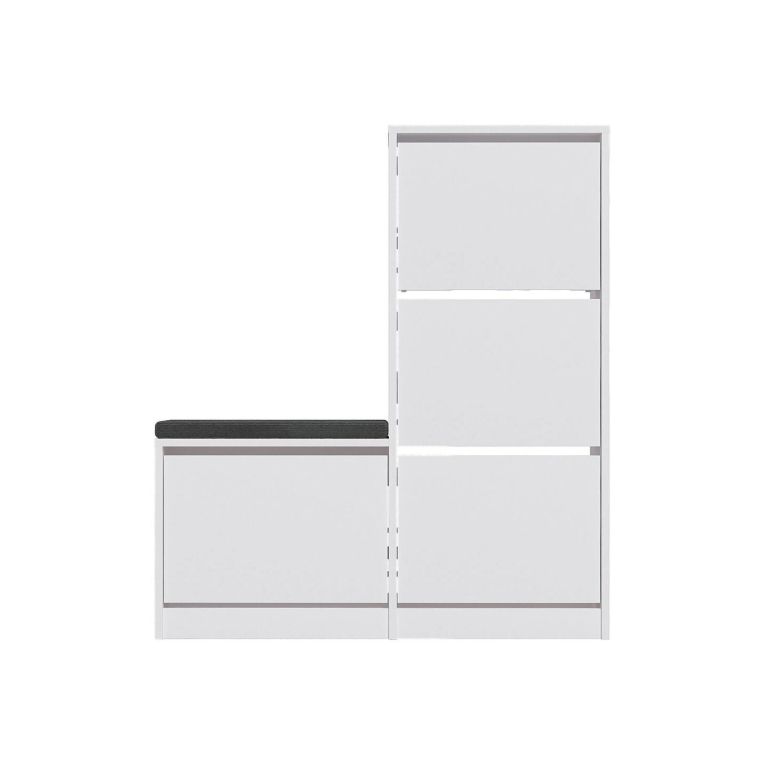 Scarpiera 4 ante bianca 105x118h cm - Velma