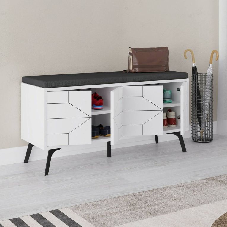 Scarpiera 4 ante bianca 107x55h cm - Velma