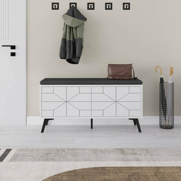 Scarpiera 4 ante bianca 107x55h cm - Velma