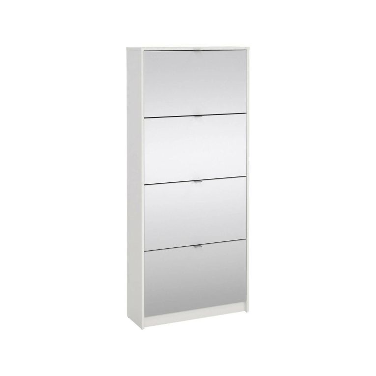 Scarpiera 4 ante bianca 70x162h cm 24 paia - Aepytus