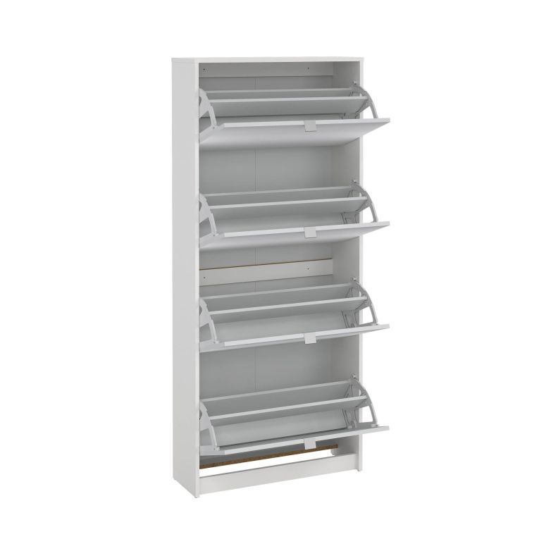 Scarpiera 4 ante bianca 70x162h cm 24 paia - Aepytus