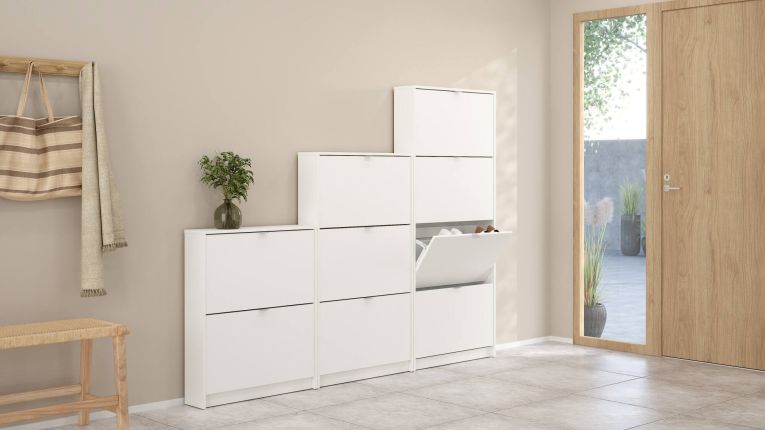 Scarpiera 4 ante bianca 70x162h cm - Desideria