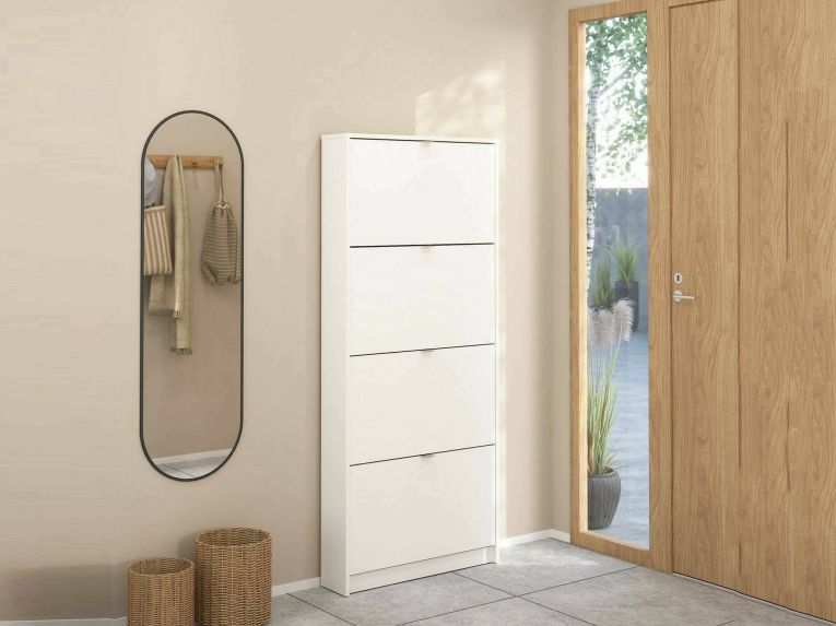 Scarpiera 4 ante bianca 70x162h cm - Desideria