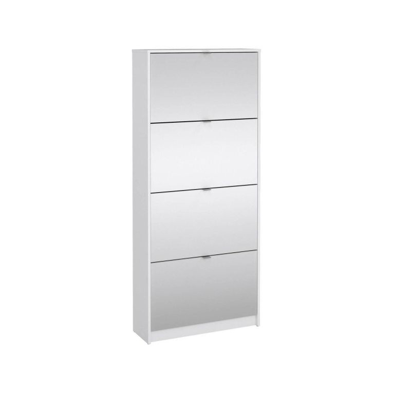 Scarpiera 4 ante bianca lucida 70x162h cm - Aepytus