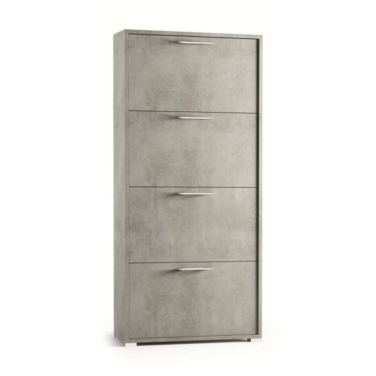 Scarpiera 4 ante cemento 67x147h cm - Adeindein