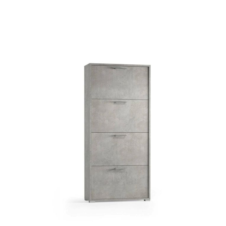 Scarpiera 4 ante cemento 67x147h cm - Adeindein