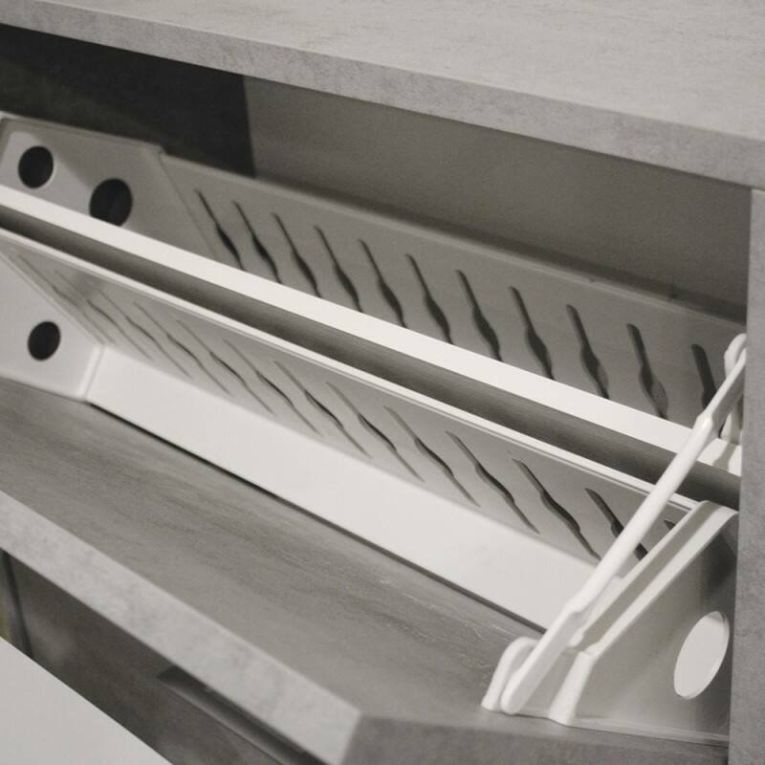 Scarpiera 4 ante cemento 67x147h cm - Adeindein