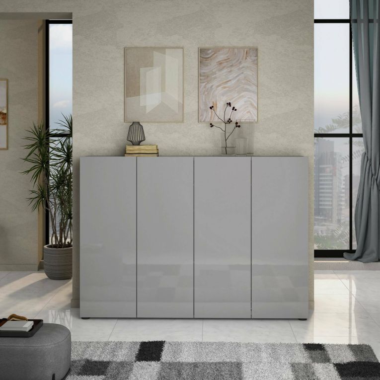 Scarpiera 4 ante grigia 160x115h cm - Abdul