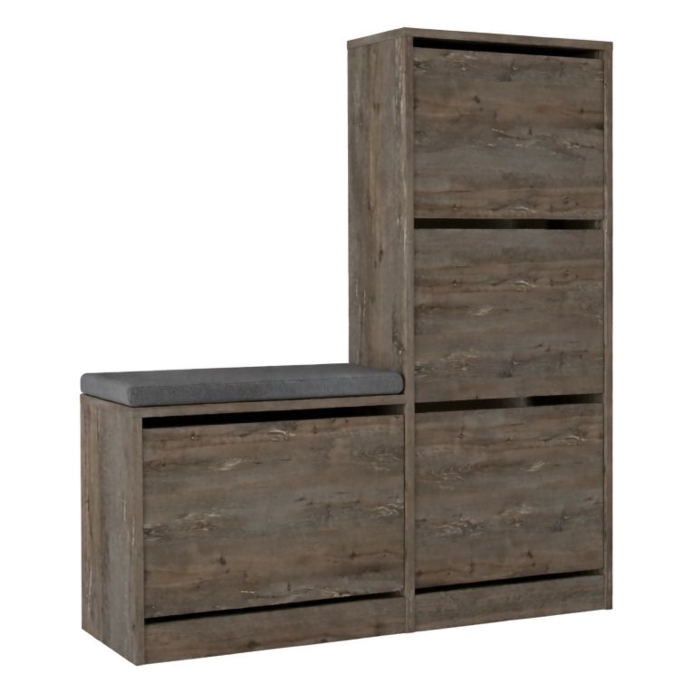 Scarpiera 4 ante marrone 105x119h cm - Velma