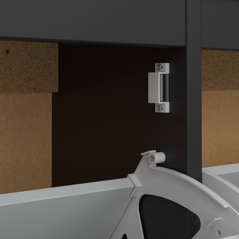 Scarpiera 4 ante nera 102x102h cm - Actinidia