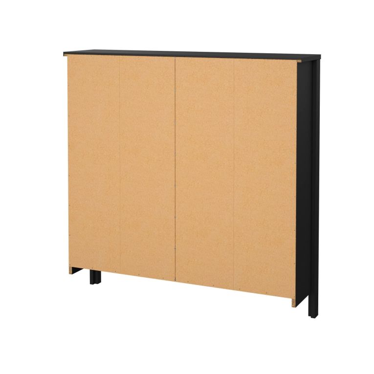 Scarpiera 4 ante nera 102x102h cm - Actinidia