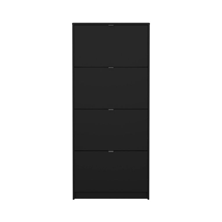 Scarpiera 4 ante nera 70x162h cm 12 paia - Desideria