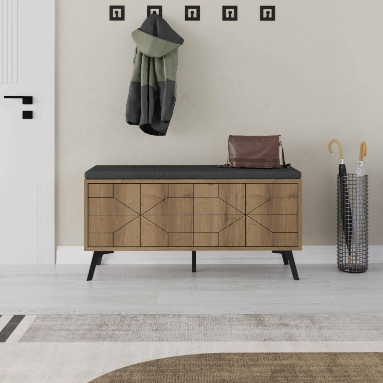 Scarpiera 4 ante quercia 107x55h cm - Velma