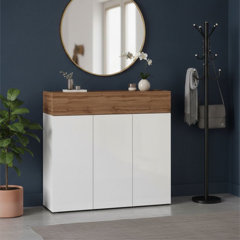 Scarpiera 4 ante rovere 114x100h cm - Griselda