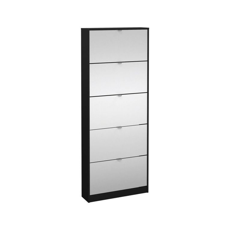 Scarpiera 5 ante nera 71x181h cm - Angiolo
