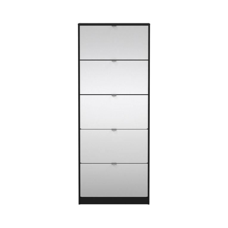 Scarpiera 5 ante nera 71x181h cm - Angiolo