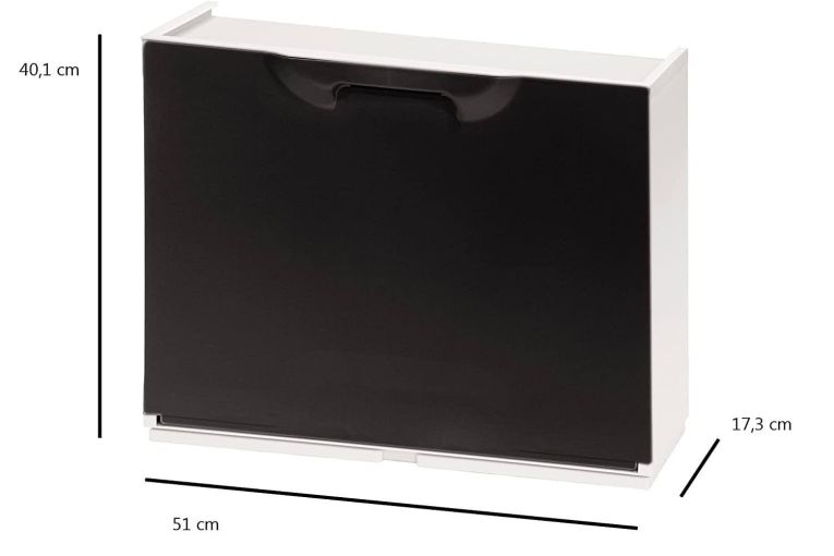 Scarpiera 6 paia nera 51x40h cm - Avon