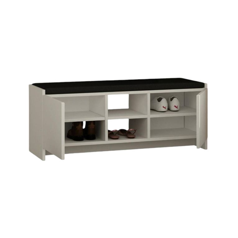 Scarpiera Algedi, Porta scarpe salvaspazio , Armadio da ingresso multiuso, Mobile per calzature, 110x37h43 cm, Bianco